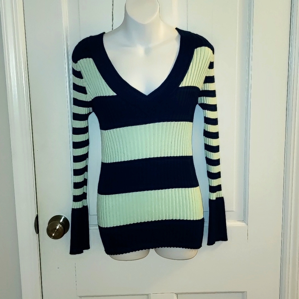 Striped blue XL sweater